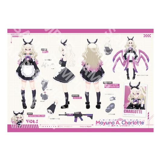 A4 Art Prints - Mayuno A. Charlotte Character Detail