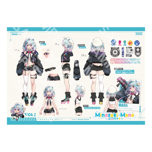 A4 Art Prints - Minazuki Mana Character Detail